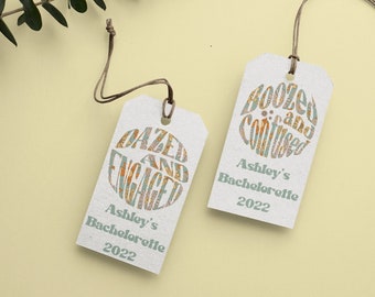 Dazed and Engaged Bachelorette Gift Tag | Boozed and Confused | Customizable | Bachelorette | Party Gift Tag | Bridesmaid