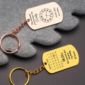Daddy Keychain Gift for Dad, Personalized Engraved Keyring, New Dad Gift Idea, Custom Fathers Day Gift,Custom Mothers Day Keyring