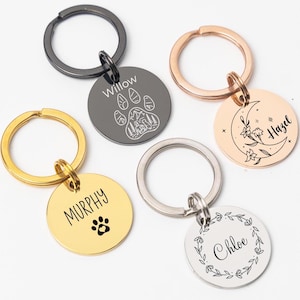 Personalized Cat Tag Dog Tag For Birthday Gift,Custom Double-Sided Engraved Pet ID Tag,Phone Numbers for Dogs,Perfect Dog Mom Gift,Pet Tag