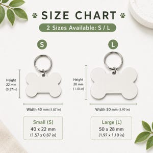 Placa de identificación personalizada para perros, placas de identificación con forma de hueso, placas de identificación para perros, placa para collar de perro, placa de identificación para cachorros, placa de identificación personalizada de acero inoxidable para mascotas. imagen 11