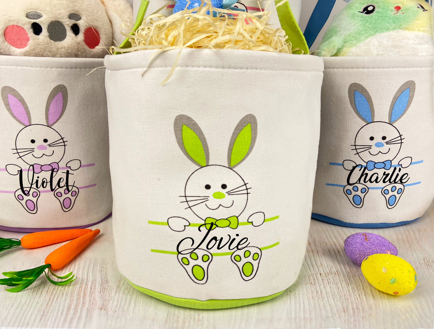 Easter basket personalized,Easter Bucket with Name, Monogram Easter Bag, Custom Name Basket, Bunny Bag, Gifts for Kids ,Easter Basket ideas