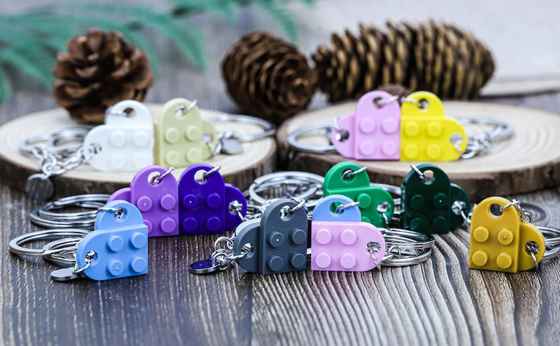 Personalized Initial Heart Keychain Set,Initials Matching keychains for her/ Friend/Couple ,Personalisation Couple Boyfriend Girlfriend Gift image 6