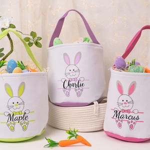 Ostern Korb personalisiert, Ostern Korb mit Namen, Monogramm Ostertasche, Name Korb, benutzerdefinierte Name Korb, Hase Tasche, Geschenke für Kinder, Ostern Korb Ideen