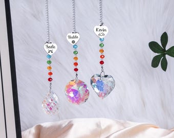 Custom Suncatcher Pet Memorial Gift,Rainbow Bridge Pet,Memorial Keepsake Sun Catcher,Pet Remembrance Gifts,Dog Memorial Gifts,Pet Loss Gift