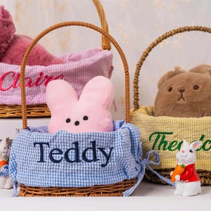 Benutzerdefinierte Osterkorb Geschenk für Baby, personalisierte Osterkorb Liner, Osterkorb gestickt, nur Osterkorb Liner, Ostergeschenk Ideen