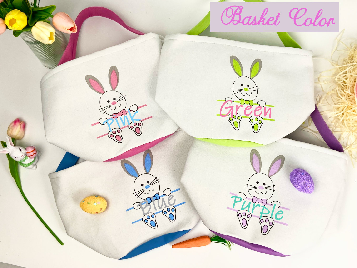 Easter basket personalized,Easter Bucket with Name, Monogram Easter Bag, Custom Name Basket, Bunny Bag, Gifts for Kids ,Easter Basket ideas