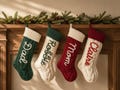 Personalized Knit Christmas Stocking: 2026 Christmas Family Stockings,Knitted Christmas Stockings with Name,Monogram Stocking, Holiday Decor