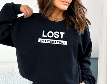 Lost In Literature Gildan Pullover Sweatshirt