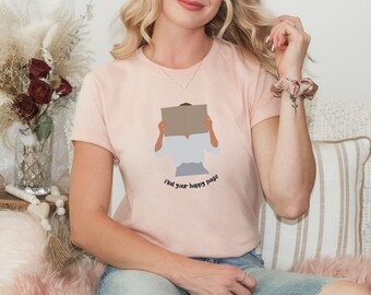 Find Your Happy Page T-Shirt, Book T-shirt, Happy Place t-shirt