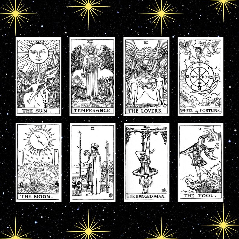 Printable Rider Waite Tarot Card Deck PDF Instant Download - Etsy UK