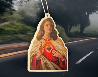 Lana Del Ray Car air freshener | saint | pop star fan | viral | Joke gift | Birthday present | funny meme | scented | fast delivery