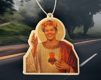 Harry styles Car air freshener | saint | one direction fan | viral | Joke gift | Birthday present | funny meme | scented | fast delivery