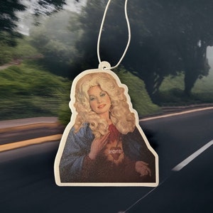 Dolly Parton Car air freshener | saint | country music | Texas | viral | Joke gift | Birthday present | funny meme | scented | fast delivery