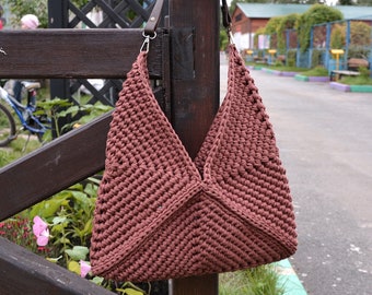 Crochet Bag Pattern, Granny Square Bag, Slouchy Bag, PDF Download file