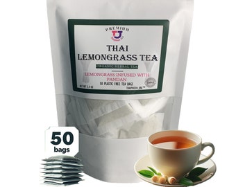 Premium Organic Thai Lemongrass Tea | Pure Lemon grass Infused With Pandan.