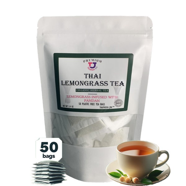 Premium Organic Thai Lemongrass Tea | Pure Lemon grass Infused With Pandan.