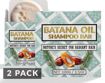 Set di shampoo solido Batana Oil: volumizzante naturale per la crescita dei capelli (confezione da 2)