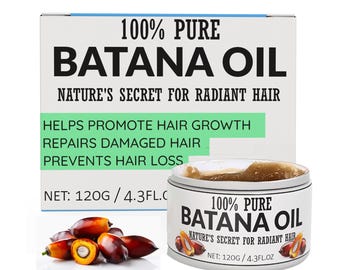100% czysty olejek z batany: nierafinowana organiczna kuracja do włosów i skóry głowy