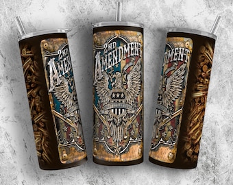 Second Änderung Tumbler Wrap, Vaterländische Sublimationsentwürfe, 2nd Änderung Tumbler PNG Download