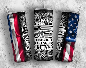 Tumbler Sublimation Designs Vaterländischen Flagge 20 Unze Skinny Tumbler Wrap, ich bin 1776 sicher PNG Digital Download-Dateien