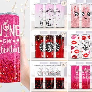 Valentine Tumbler Sublimation Bundle Designs Downloads, Valentine Tumbler PNG Wrap, Valentines Day Tumbler Wrap Bundle, Valentine Tumblers
