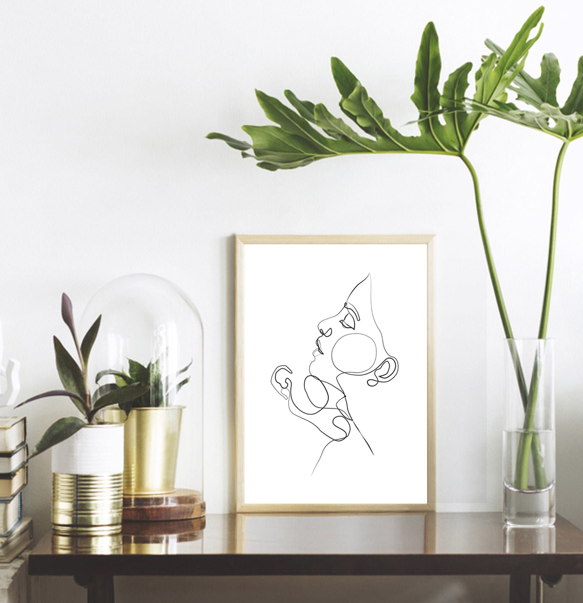 Family Portrait, Minimalist Wall Art, Couple  Line Drawing Poster