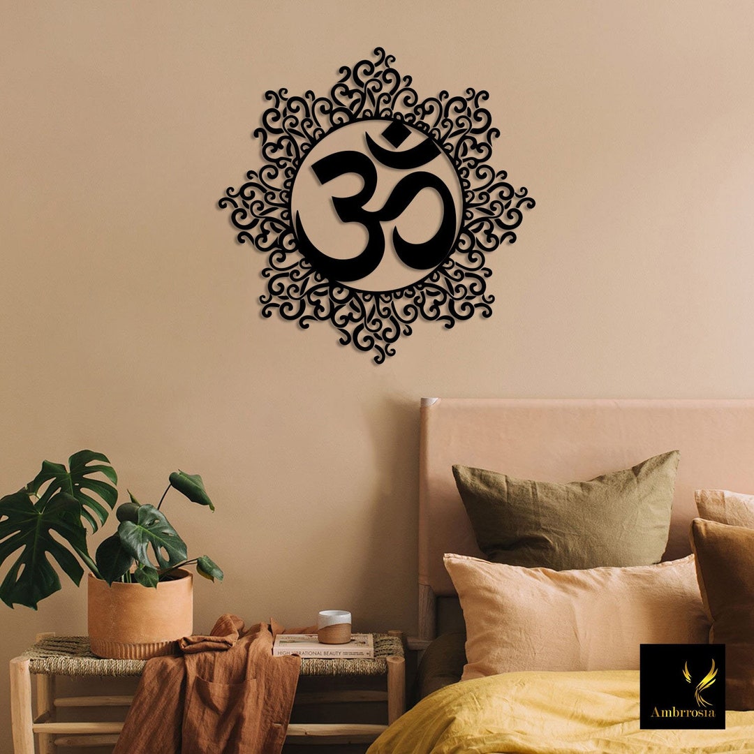 Metal Wall Art, Metal Om Decor, Yoga Gifts, OM Symbol Wall Art, Yoga