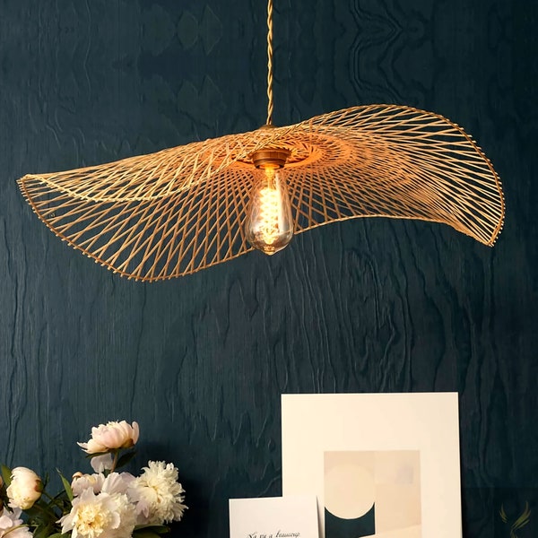 Bamboo Rattan Pendant Lampshade - Lattice, High Quality-Rattan Pendant Light,Bamboo Lamp,Rattan Lightshade Lampshade,Bamboo Light Fixture