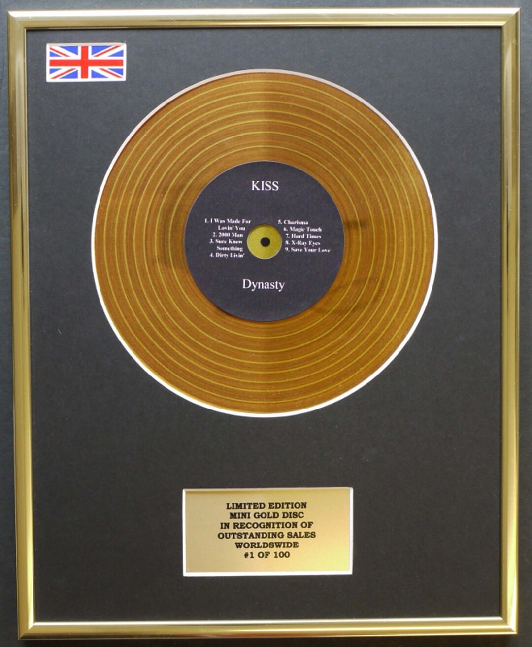 超希少！世界2500枚限定】KISS ゴールドディスク 『I WAS MADE FOR