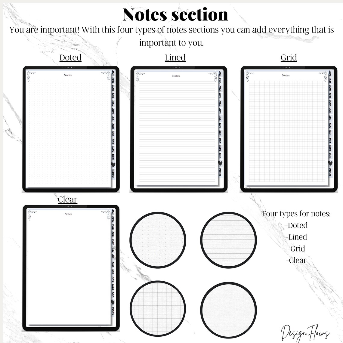 2023 Digital Planner, Digital Planner, Minimal Hyperlinked Planner for