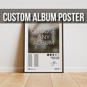 DIGITAL Music Album Poster - Choose Your Album Poster, Custom Album Cover Poster, Custom Digital Music Poster, Custom Music Poster Album Art