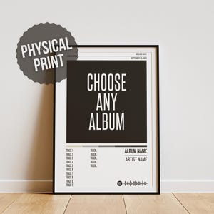 Music Album Poster - Choose Your Album Poster, Custom Country Music Poster, Custom Song Poster, Custom Music Poster, Album Art Cover