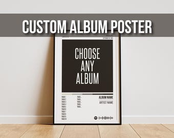 Póster de álbum de música digital: elige tu póster de álbum, póster de portada de álbum personalizado, póster de música digital personalizado, póster de álbum de música personalizado