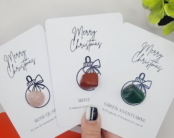 Christmas Crystal Bauble Card Gift, Gemstone Stocking Filler
