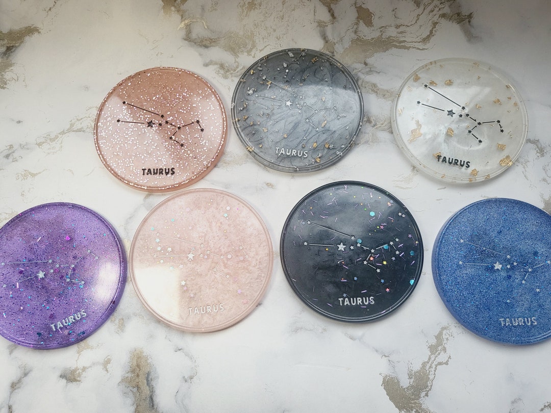 Taurus Zodiac Coaster Handmade Starsign Gift Unique Birthday Idea