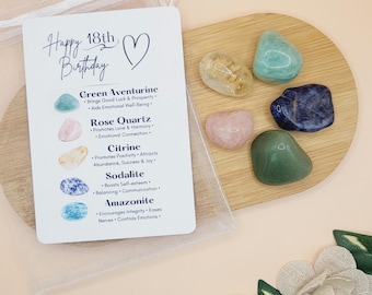 18th Birthday Crystal Gift Set, Positive Energy Stones