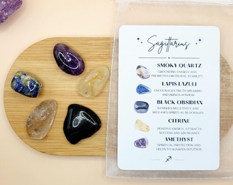 Sagittarius Crystal Set, Zodiac Birthstones Astrology Gift