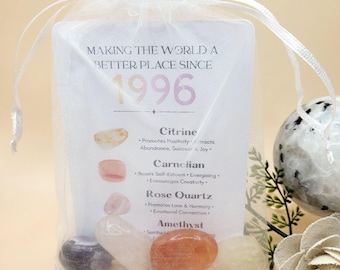 30th Birthday Crystals | Since 1996 Happy 30th | Turning 30 | Gift For Women in 30s | 30th Gemstones | Crystals For Her Milestone