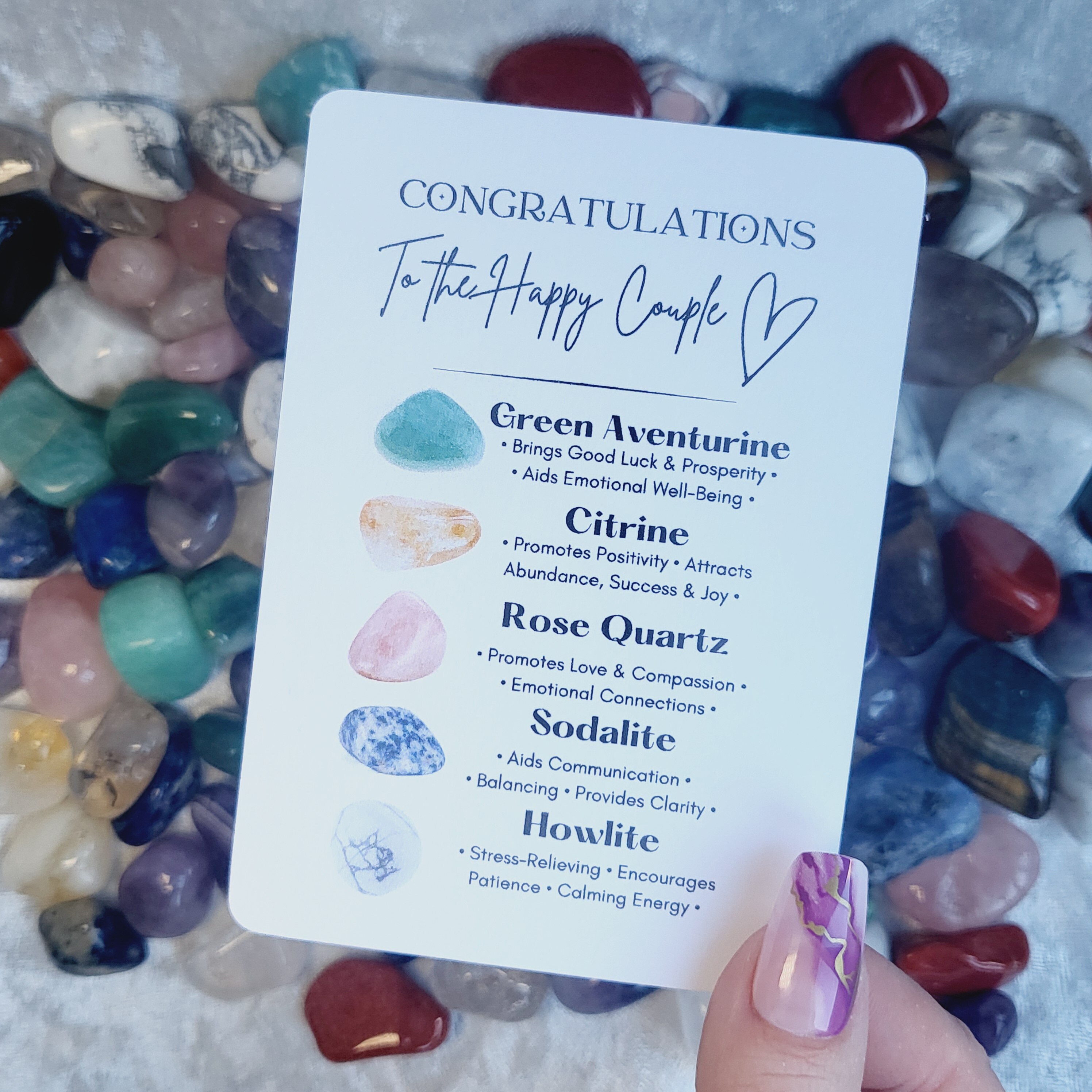 Wedding Day Crystal Gift Set Gemstone Collection Crystals for the Happy