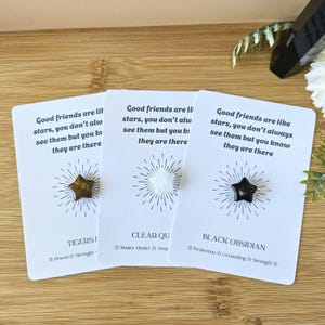 Good Friends Are Like Stars, Cute Crystal Gift For Friends, Best Friends. Friendship Gifts, Meaningful Keepsake, Pocket Hug Gemstone