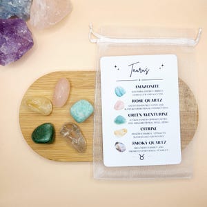 Taurus Crystal Set: Zodiac Gemstones, Birthstone Gift