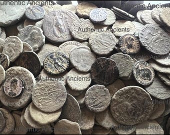 プレミアム本物未洗浄古代ローマコイン - 1600 年以上前 (紀元前 60 年