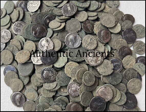 Genuine Uncleaned Ancient Roman Coins silver Coins Included - Etsy