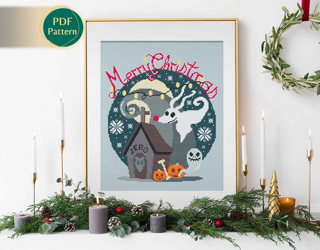 Zero Cross Stitch Pattern Counted Cross Stitch Nightmare Before ...