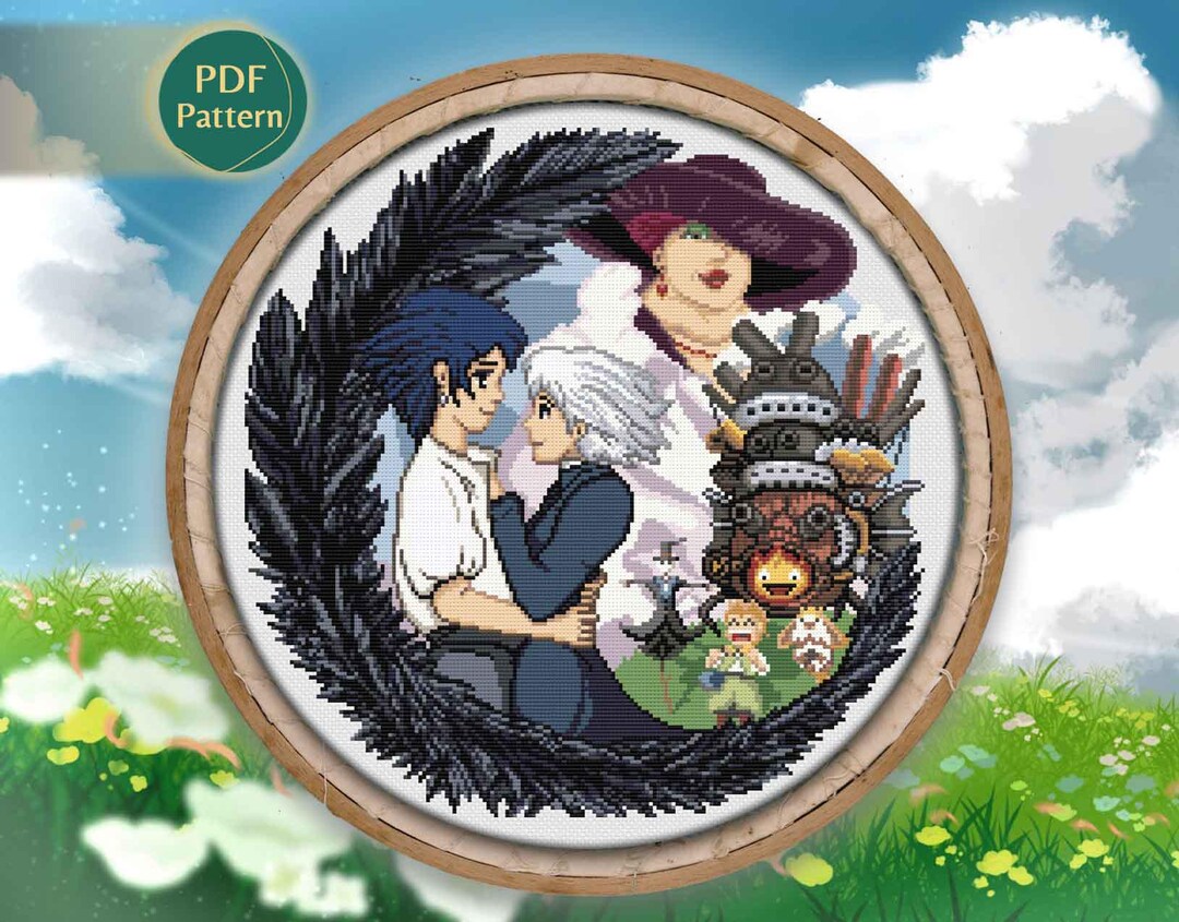 Howl's Moving Castle Cross Stitch Pattern – Anime PDF (instant Download ...