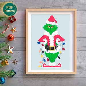 Merry Christmas Cross Stitch Pattern - Counted cross stitch - Cheer up, dude It's Christmas - Pattern Keeper Compatible