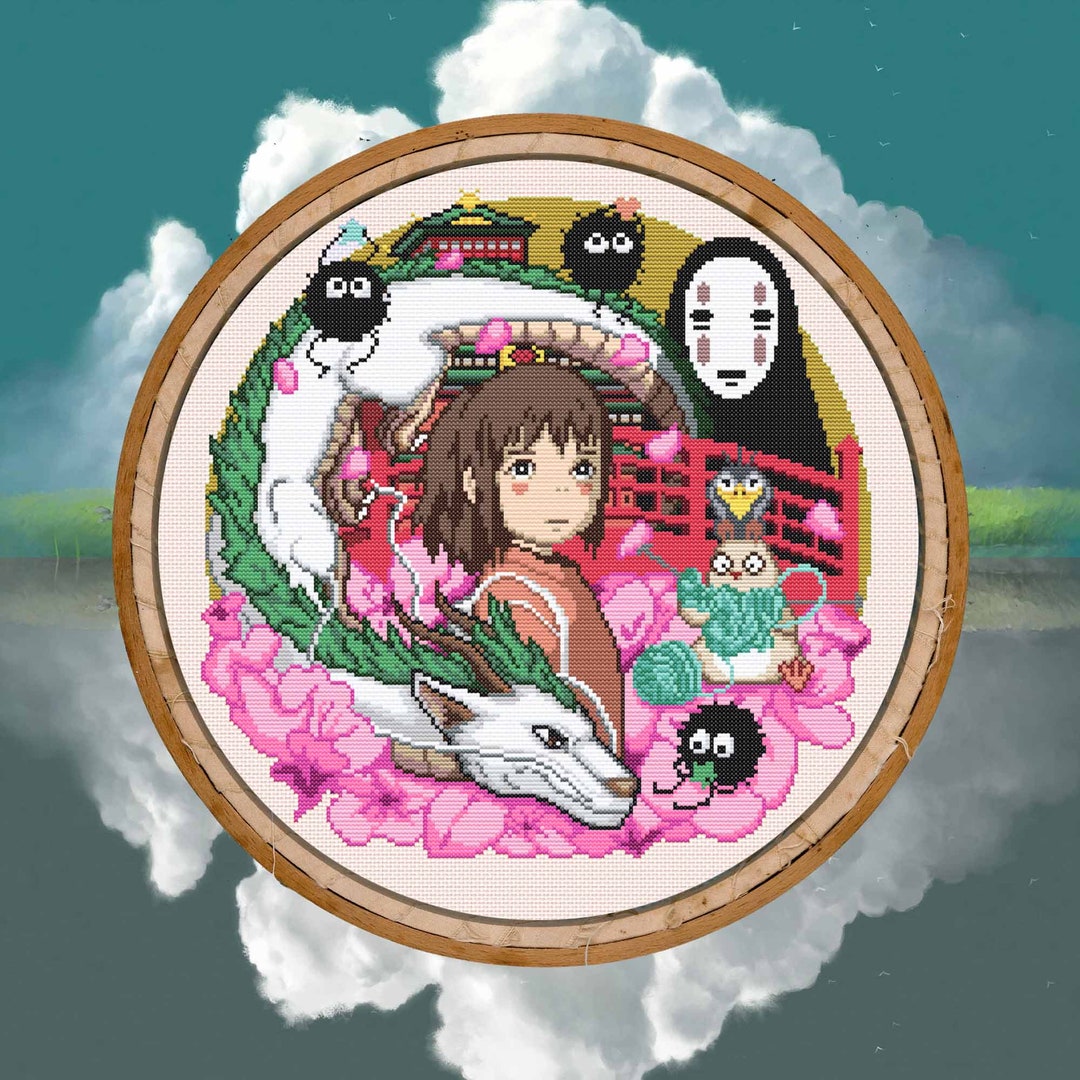 Spirited Away Cross Stitch Pattern Counted Cross Stitch Chihiro Cross