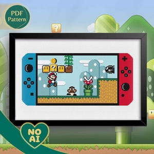 Kruissteekpatroon Pixel Hero World – Gaming-avontuur (pdf-patroon)