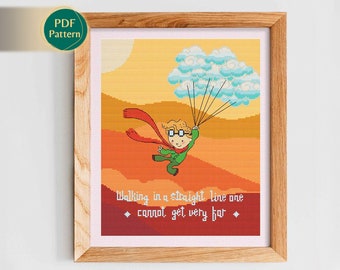 The Little Prince Cross Stitch Pattern - Counted cross stitch - Le Petit Prince Cross Stitch Pattern - Pattern Keeper Compatible