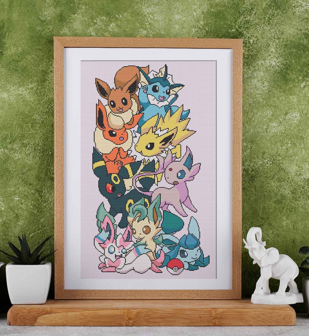 Eeveelutions Cross Stitch Pattern Counted Cross Stitch Etsy